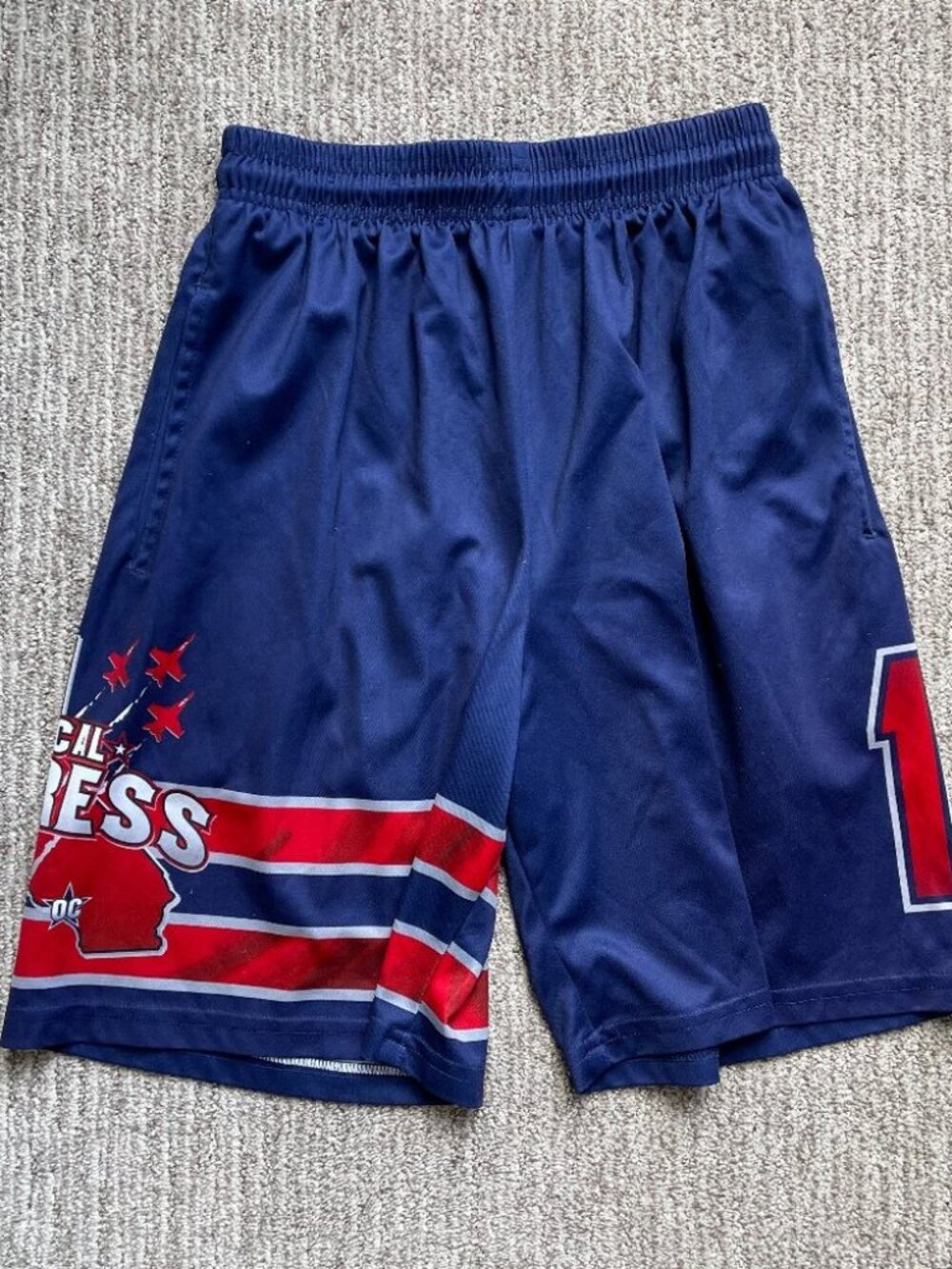Mens Small Lacrosse So Cal Express Team Shorts Navy Blue Used